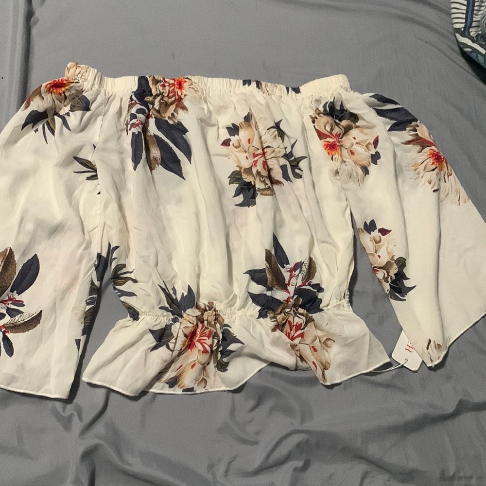Off the shoulder crop top